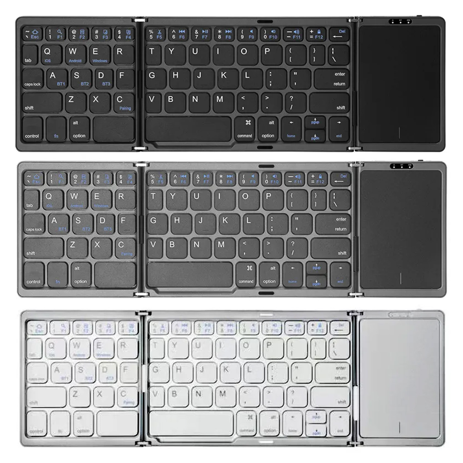 Android Tablet Gaming Accessories - Teclado Bluetooth de 3 Dobras com