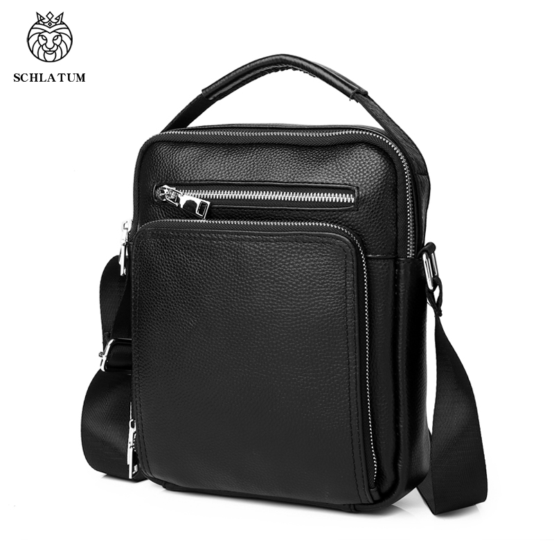Tablet Shoulder Bag - SCHLATUM-Bolsa de Ombro Crossbody de couro