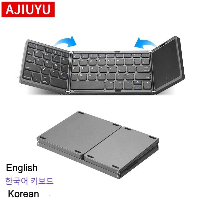 Tablet Accessories Keyboard - Inglês coreano mini teclado dobrável portátil