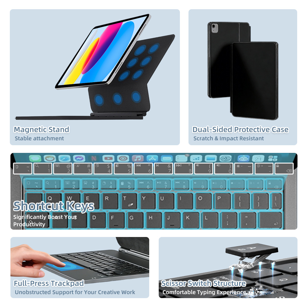Teclado Mágico 2026 com Blueto - Tablet Accessories Keyboard avaliação e preço