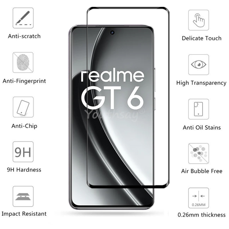 Capa completa de vidro para re - Realme Gt 6 avaliação e preço