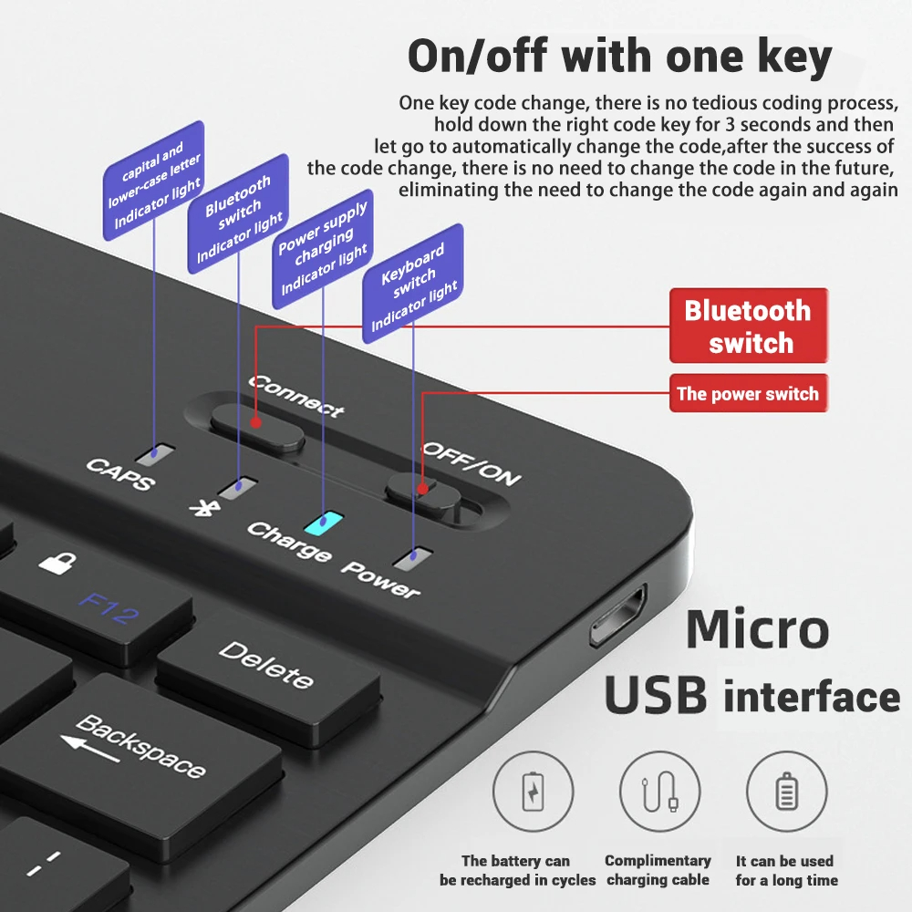 Mini teclado sem fio bluetooth - Android Tablet Gaming Accessories avaliação e preço