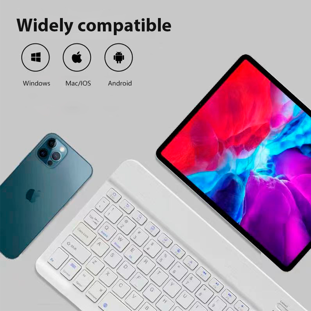 Teclado sem fio bluetooth univ - Tablet Accessories Keyboard avaliação e preço